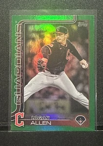 2025 Topps Update US288 LOGAN ALLEN Green Foil Parallel #/99 Cleveland Guardians - Bild 1 von 5