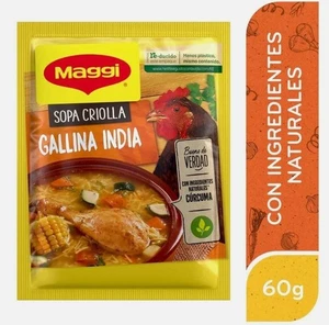 MAGGI Sopa de Criolla Gallina Indien 60 gr. | Suppe mit Hennegeschmack - 6er Pack - Bild 1 von 1