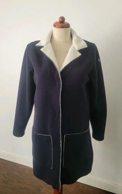 Chaqueta para mujer Craghoppers al aire libre botón a presión larga polar azul marino M/8 Foto 1 de 4