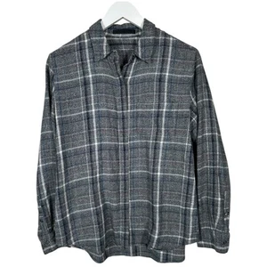Jenni Kayne Plaid Flannel Boyfriend Button Down Shirt- Small Cotton Rodeo West - Picture 1 of 10