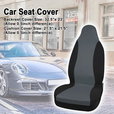 Nueva cubierta de asiento con canastilla trasera alta delantera gris negra apta para la mayoría de los autos camionetas SUV Foto 1 de 4