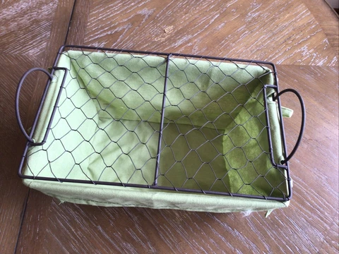 Metal Basket with Lid and Handles Cover