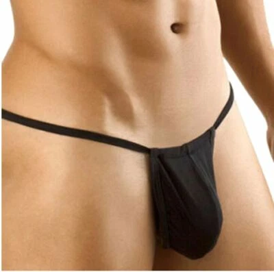 Mens Sexy Thong String waist G-Strings Contoured Pouch Swimsuit Fabric - Image 1 of 4
