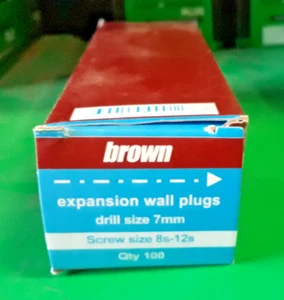 100 Brown Plastic Wall Plugs - Picture 1 of 1
