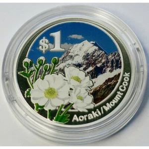 New Zealand -2007 - 1 OZ Silver Proof Coin- Aoraki Mount Cook - Picture 1 of 3