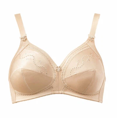 Reggiseno Triumph senza ferretto coppe taglie grandi Doreen Cotton 01 N - Imagen 1 de 4