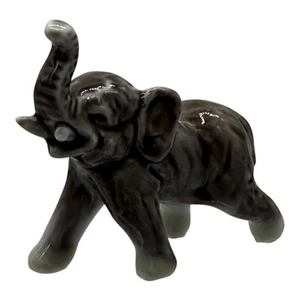 Estatuilla Elefante Cerámica Animal Estatua Tronco Buena Suerte Decoración Pequeña - Imagen 1 de 7