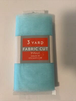 Tela 3 yardas Baby Blue tul precortado nuevo. "54"" de ancho" Foto 1 de 2