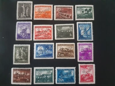Yugoslavia 1945 sobreimpreso Laibach Eslovenia Ocupación ** MNH Mi 1-16 firmado Foto 1 de 4