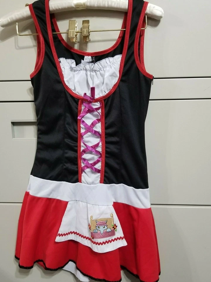 LEG AVENUE JR TEEN SMALL MEDIUM LITTLE RED RIDING HOOD HALLOWEEN COSTUME DRESS - Image 1 of 4