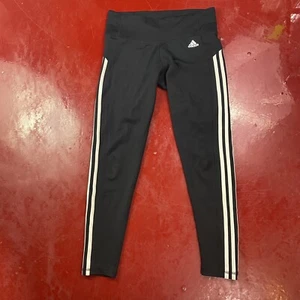Leggings para mujer Adidas Climalite negros blancos a rayas medianos - Imagen 1 de 10