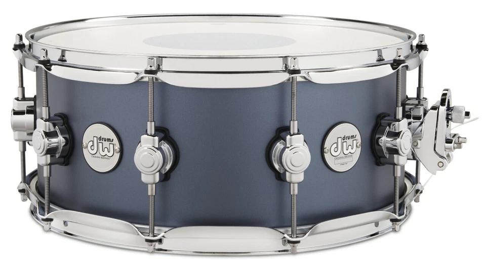 DW Design Series 6x14 Maple Snare Drum - Blue Slate - Image 1 of 1
