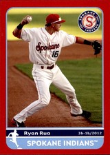 2012 Spokane Indians Grandstand #31 Ryan Rua Amherst Ohio OH Baseball Card