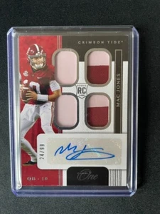 2021 Panini One Draft Picks Mac Jones RC Patch Auto #/99 Patriots RPA QP-MAC - Bild 1 von 2