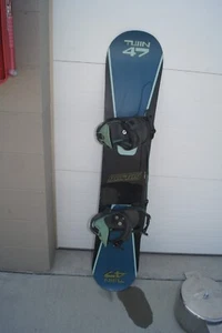 VINTAGE Burton Twin 47 Snowboard 1990s vintage SNOWBOARD WITH BINDINGS  - Picture 1 of 9