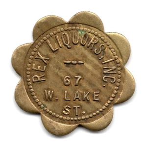 REX LIQUORS, INC. • GOOD FOR 5¢ IN DRINKS ONLY • CHICAGO, ILL. • TC-31084 - Bild 1 von 2