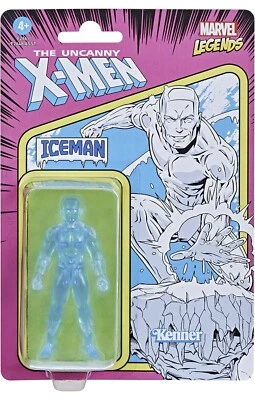 "Colección Retro Marvel Legends Ice Man Hasbro Kenner Uncanny X-Men Iceman 3,75""" Foto 1 de 4