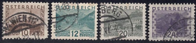 1932 Austria SC# 340-345 - Type of 1929-30 Issue - 4 Different Stamps - Used - Image 1 of 2