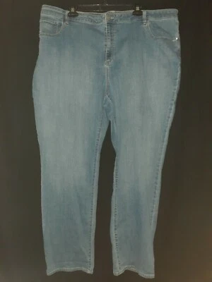 SUSAN GRAVER Plus Size 26W Denim Jeans Blue Stretch Straight - Image 1 of 4