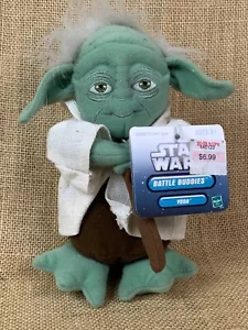 Star Wars YODA Battle Buddies 7" Beanbag Peluche Star Wars Hasbro Juguete de Peluche 2004 - Imagen 1 de 4