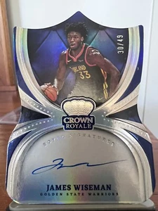 2021-22 Panini Crown Royale Royal Signatures James Wiseman troquelado automático/49 - Imagen 1 de 2