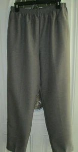 Alfred Dunner Gray Pants Elastic Waist 100% Polyester 30" X 30" Women's Size 14 - Picture 1 of 4