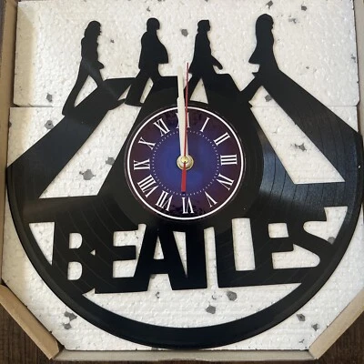 Reloj disco vinilo arte pared The Beatles One Love decoración del hogar regalo único nuevo de stock Foto 1 de 4
