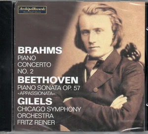 BRAHMS - PIANO CONCERTO NO 2 - BEETHOVEN - SONATA OP57 - GILELS - REINER - 50'S - Foto 1 di 2