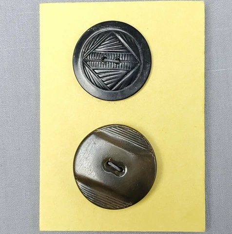 Antique Celluloid Wafer Buttons Tight Top Vintage 1 1/8 inch Cover