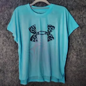 Under Armour Tunic S Shirt Loose Fit Slit Short Cap Sleeve Crew Neck Lightweight - Picture 1 of 13