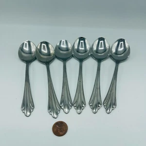 6 Reed & Barton Select Sarajevo Dessertlöffel Besteck Edelstahl Silber  - Bild 1 von 6