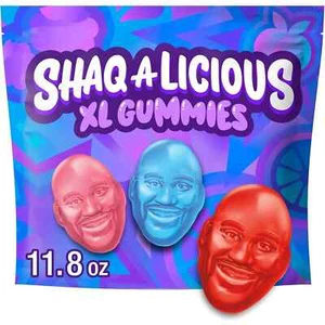 SHAQ-A-LICIOUS XL GUMMIES Original Flavor Chewy Candy Bag 11.8 oz - Picture 1 of 5