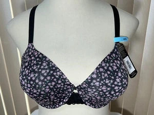 Maidenform Underwire T Shirt Bra 40C Convertible One Fab Black Floral DM7549 - Picture 1 of 12