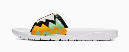 NUOVO Nike Air Jordan Break Slide Fresh Prince bianco multi CD5472 102 GS taglia 4 anni