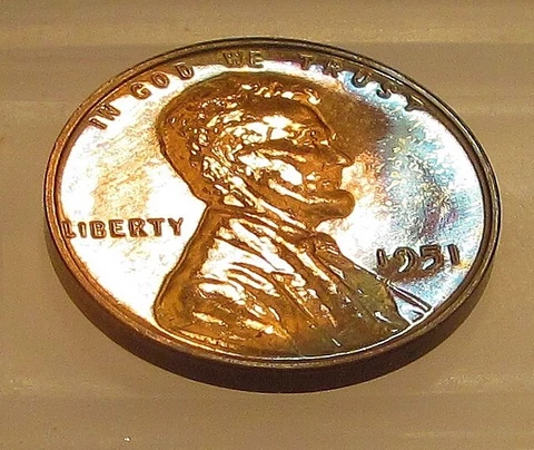1951  Choice    Proof  Wheat Cent " Super Original Toning " #714 ~ 26 Cover