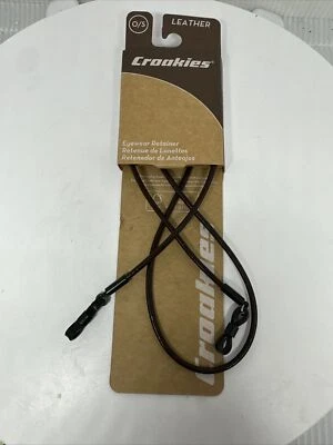 Croakies Cuero Cordón Gafas Retenedor Nuevo Auténtico Especificación Cordón Redondo Marrón Nuevo con Etiquetas Foto 1 de 4