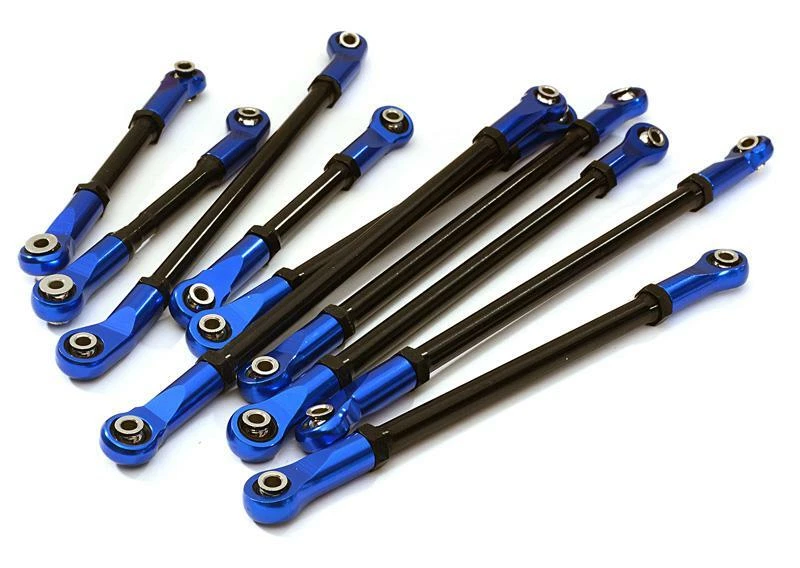 Alloy Machined Steering & Suspension Linkage Set(10) for 1/10 TRX-4 (12.8-in WB) - Image 1 of 1