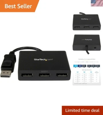 3-Port DisplayPort 1.2 Splitter, DisplayPort to 3x DP Multi-Monitor Adapter, ... - Image 1 of 4