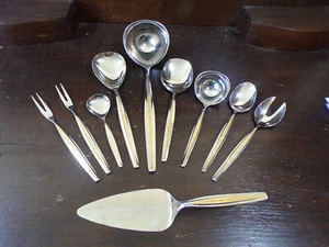 WMF Modell Palma / Capri mit Goldapplikation 10-teiliges Vorlegerset Cromargan - Picture 1 of 6