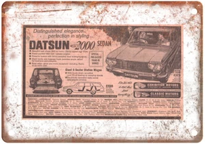 Vintage Datsun 1979 Smoke Cloud Auto Ad Reproduction Metal Sign A11440 - Picture 1 of 2