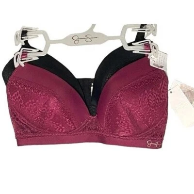 Jessica Simpson Juego de dos sujetadores de encaje sin cables 34C Foto 1 de 4