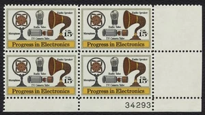 #1502 15c Fortschritt in der Elektronik, Plattenblock [34293 LR] **ALLE 5 = KOSTENLOSER VERSAND ** - Bild 1 von 1