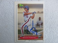Mets Brook Fordyce Signed Autographed 1991 Classic Best St. Lucie Mets Mint