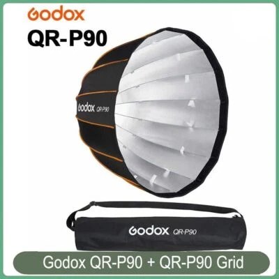 Godox Parabolic Softbox QR-P90 Honeycomb Grid for Bowens Mount Studio Flash AU - Image 1 of 4