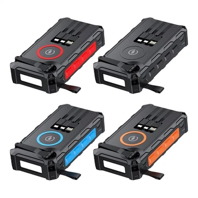 Solar Power Bank Charger 20000mAh Hand Crank Fast Charging Power Bank For Hiking - image 1 of 4