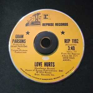 RARE! GRAM PARSONS Love Hurts from the Reprise Album Grievous Angel 1192 CD ONLY - Picture 1 of 1