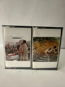 Woodstock Soundtrack Part 1 & 2 Cassette Tapes Cotillion CS3 5001 5002 VG - Picture 1 of 11