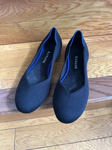 Rothy’s The Flat Womens Round Toe Slip On Black Ballet Flat Comfort Flexible 9.5 - Picture 1 of 9