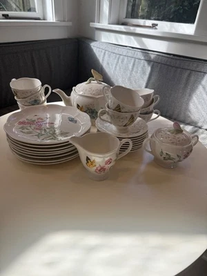 Lenox Butterfly Meadow Set - Your CHOICE of Plates, Teacups, Teapot, More - EUC - Image 1 of 3