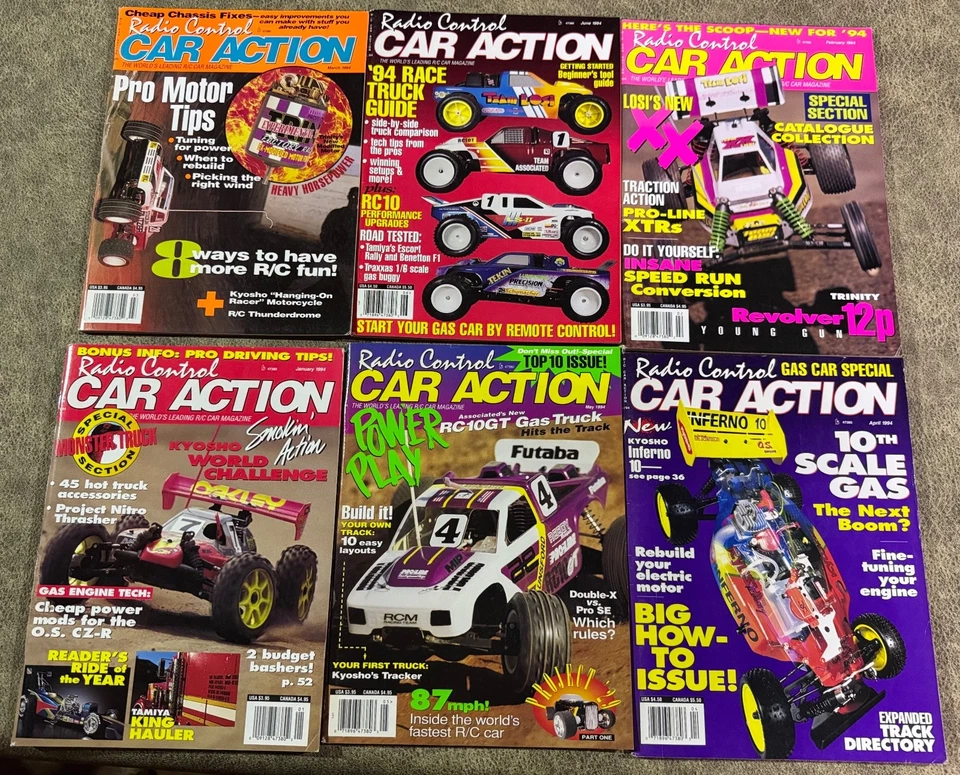 Radio Control CAR ACTION magazines RC auto JAN-JUN 1994 lot of 6 - Image 1 of 1